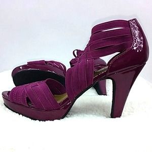 Madden Girl Kelltic plum open toe heels